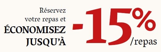 15% de réduction sur votre repas dans l'un des restaurants du Puy du Fou