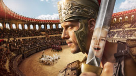 Spectacle dans l’arène gallo-romaine du Puy du Fou avec course de chars devant les spectateurs