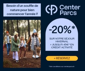 Promo Center Parcs sur votre séjour en cottage