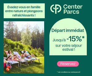 Offre Center Parcs : jusqu'à 15% de réduction sur le séjour en cottage